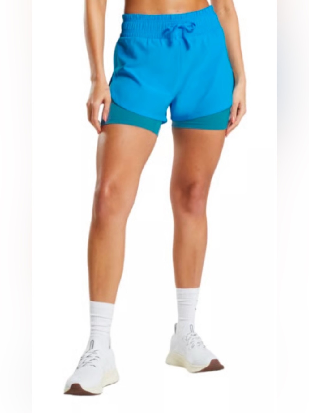 Gymshark 2 In 1 Running Athletic Shorts In Electric Blue Size M